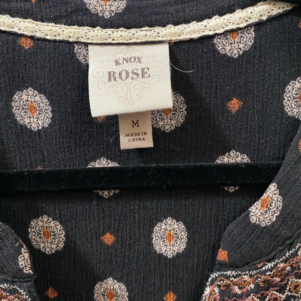 Knox Rose Boho Whimsygoth Top Lot 3 Embroidered Kimono Blouses M/L - Picture 8 of 13